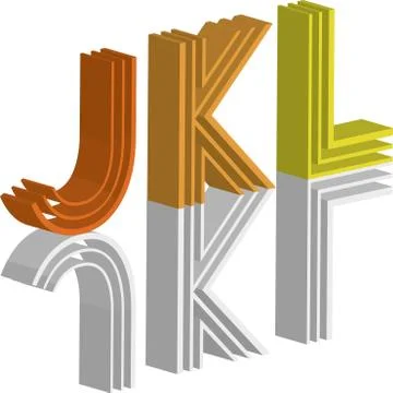 3d font Stock Illustration