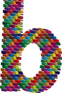 3d font letter b Stock Illustration