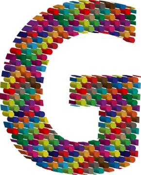 3d font letter G Stock Illustration