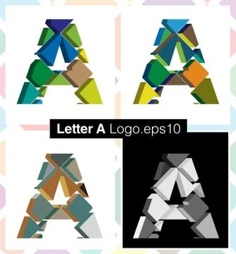 3d font letter A Stock Illustration