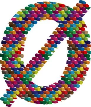 3d font number 0 Stock Illustration