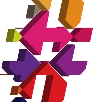 3d font symbol Stock Illustration
