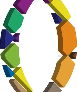 3d font symbol Stock Illustration