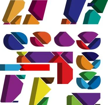3d font symbol Stock Illustration
