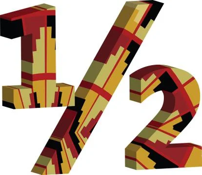 3d font symbol Stock Illustration