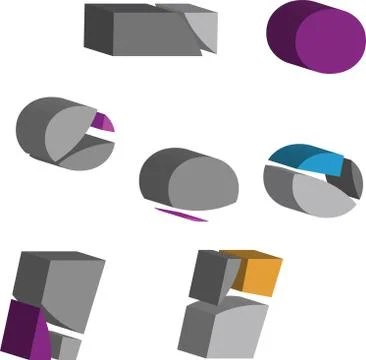 3d font symbol Stock Illustration