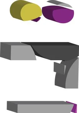 3d font symbol Stock Illustration