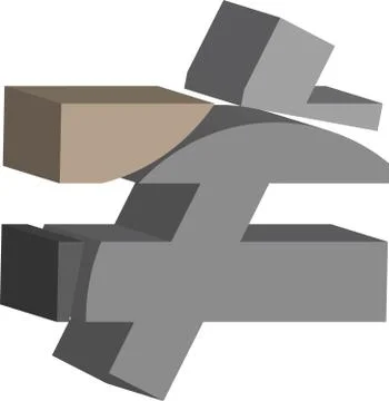 3d font symbol Stock Illustration