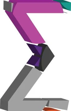 3d font symbol Stock Illustration
