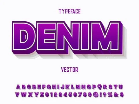 3d font,absract and modern vector design ,alphabet,typeface vintage style lab Stock Illustration