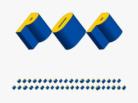 3d font.alphabet,typography,absract and modern vector design,modern style,typ Stock Illustration