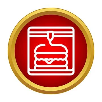 3d food printer creating burger in a laboratory Stock Illustration