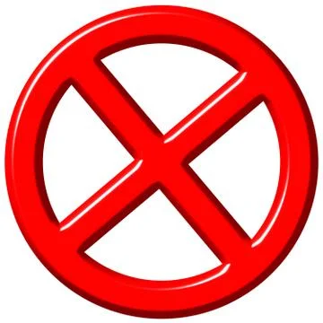 3D Forbidden Sign Stock Illustration