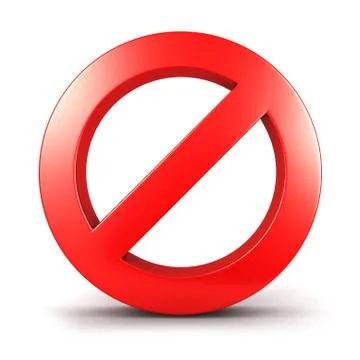 3d forbidden sign Illustrazione stock