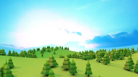 3D Forest Background 2 | Stock Video | Pond5