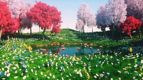 3d forest Stock-Illustration