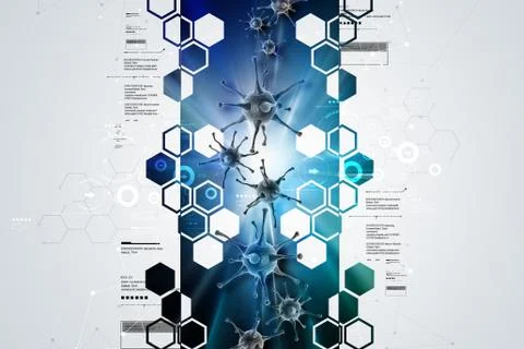 3d form of virus Illustrazione stock