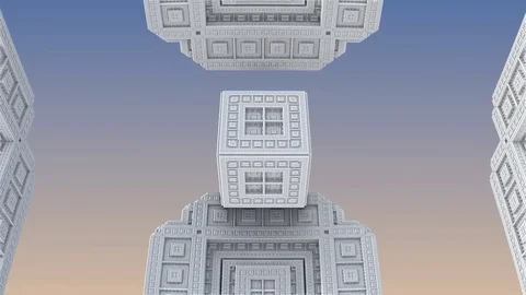 3D fractal abstract architecture Stock Footage 81383009