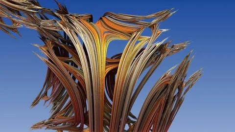 3D fractal abstract object + Luma Matte Stock Footage 81092662