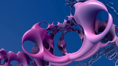 3D fractal abstract transforming composition Stock Footage 105454353