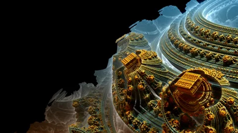 3D Fractal Background 02 Stock Footage 37797977