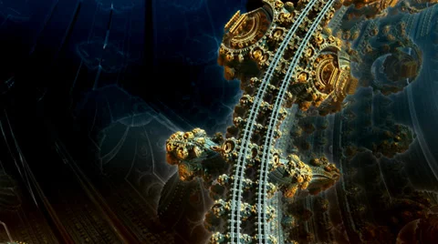 3D Fractal Background 03 Stock Footage 37798033
