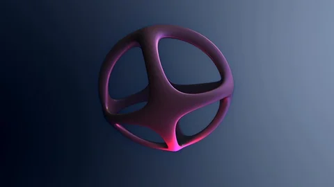 3D fractal changing spherical shape Stock Footage 104231349