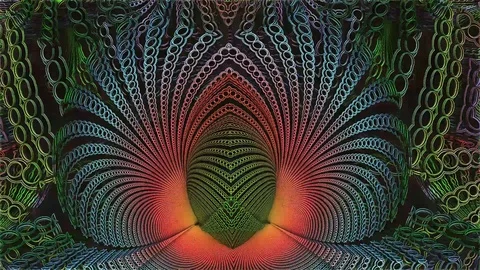 3D fractal color changing composition Stock Footage 117539635