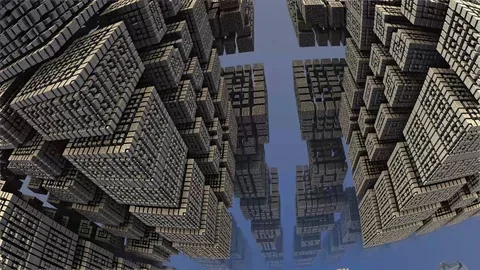 3D fractal cubic design in motion Stock Footage 110852274