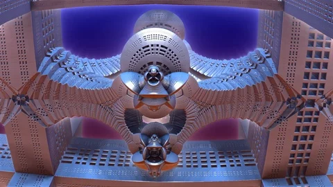 3D fractal morphing pattern Stock Footage 106284691