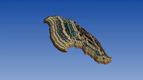 3D fractal object on gob changes background Stock Footage 93643732