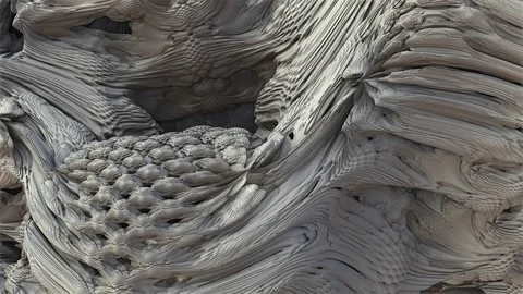 3D fractal object on gradient blue background + Luma Matte Stock Footage 81093108