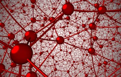 3D Fractal Rendering Molecular Atomic Crystal Ctructure Stock Illustration
