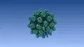3D fractale objekt animation like blooming virus in 360 degree rotation HD Footage