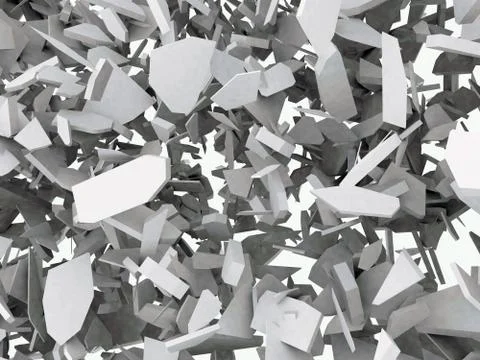 3D Fractured Chaos Stock Illustration