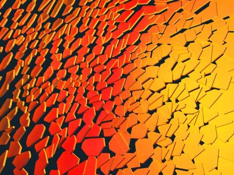 3D Fractured Chaos Stock Illustration