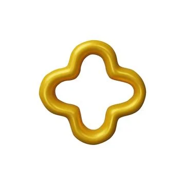 3D frame in Arabic style, vector golden shiny window silhouette, yellow border Stock Illustration