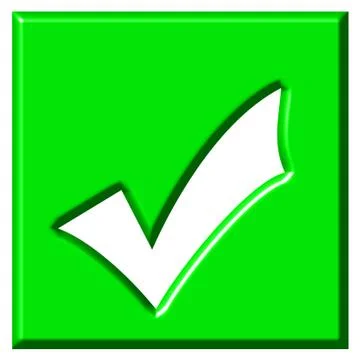 3D Framed Tick Illustrazione stock