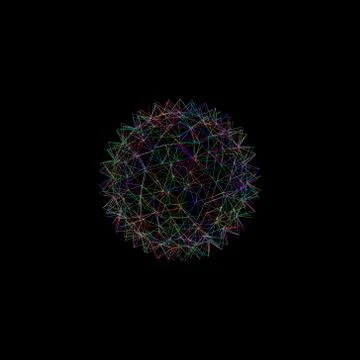 3d framework sphere from lines. Technology style. Vector outline illustration 스톡 일러스트
