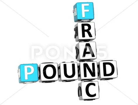 3d franc pound crossword Stock Illustration