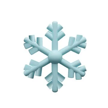 3d frozen snowflake Stock Illustration