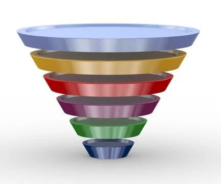 3d funnel structure design Stock Illustration