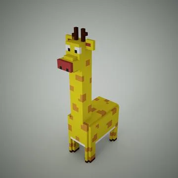 3D funny giraffe Stock Illustration