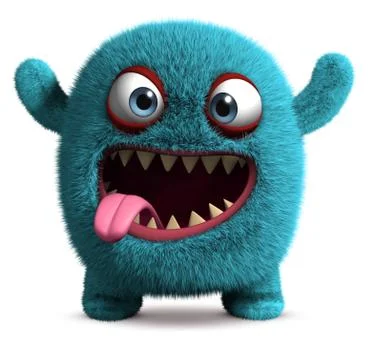 3d funny monsters Stock Illustration