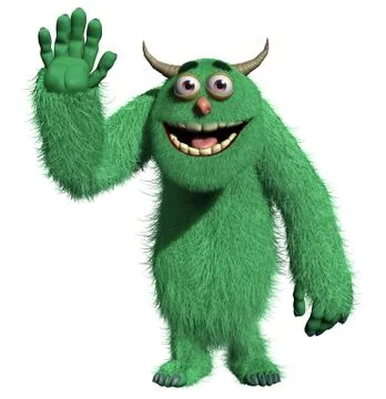 3d funny monsters Stock Illustration