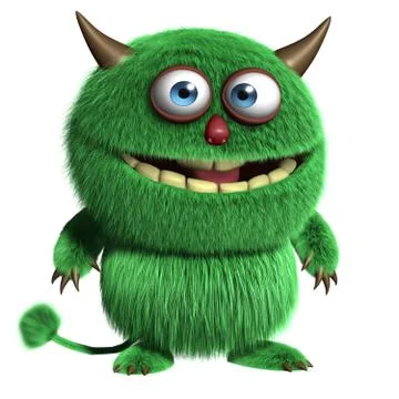 3d funny monsters Illustrazione stock