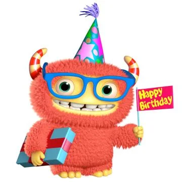 3d funny monsters Stock Illustration