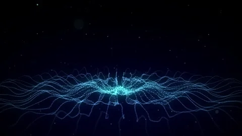 3D futuristic circle wave. Abstract digital background. Glowing music wave. Stock-Footage 291960322