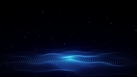 3D futuristic circle wave. Abstract digital background. Glowing music wave. Stock Footage 291964708