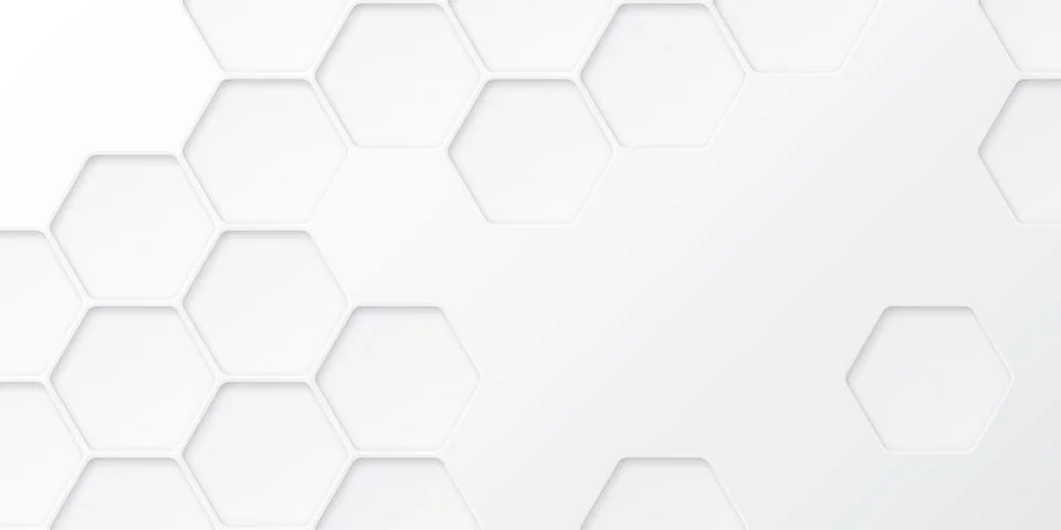 3D futuristic honeycomb random pattern paper cut style on white background .. Illustrazione stock